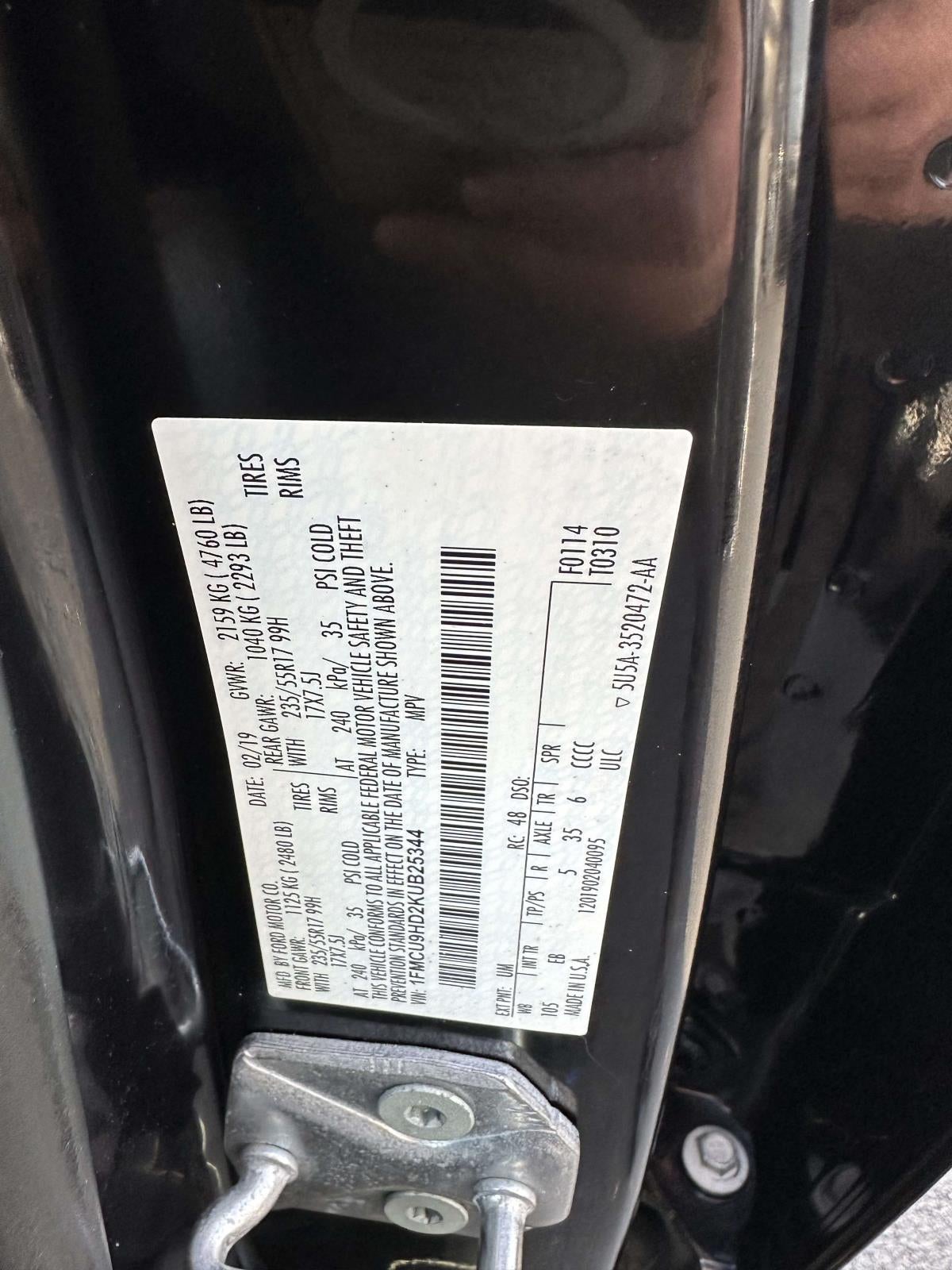 2019 Ford Escape SEL 4WD
