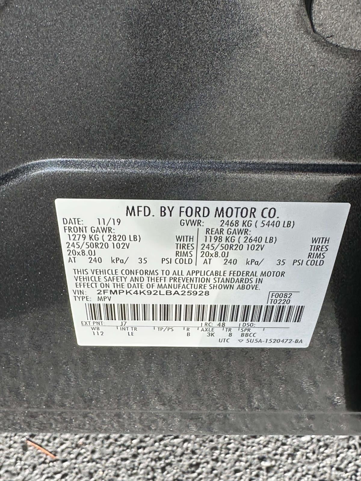 2020 Ford Edge Titanium AWD