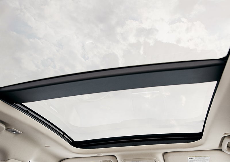 The available panoramic Vista Roof® is shown from inside a 2024 Lincoln Corsair® SUV. | Northgate Lincoln in Port Huron MI