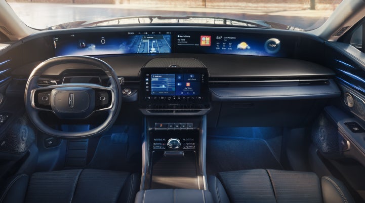 A large panoramic display is shown on the dashboard of a 2026 Lincoln Nautilus® SUV | Northgate Lincoln in Port Huron MI