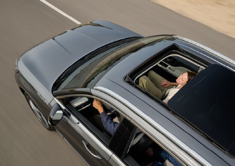 The available panoramic Vista Roof® of a 2027 Lincoln Aviator® SUV is open. | Northgate Lincoln in Port Huron MI