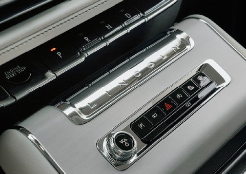 The piano key gear selector of a 2027 Lincoln Aviator® Back Label™ SUV. | Northgate Lincoln in Port Huron MI